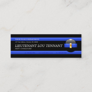 Thin Blue Line Lieutenant Custom Business Card