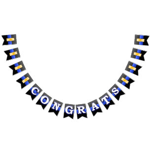 Thin Blue Line Lieutenant Promotion Bunting