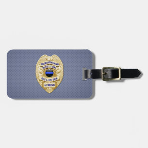 Thin Blue Line Luggage Tag