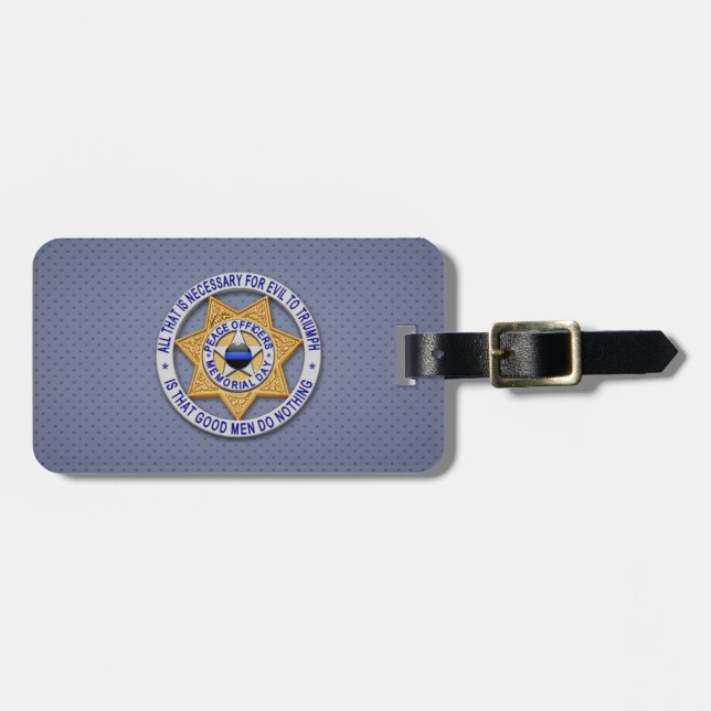Thin Blue Line Luggage Tag (Front Horizontal)