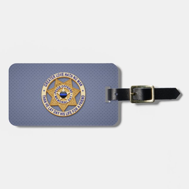 Thin Blue Line Luggage Tag (Front Horizontal)