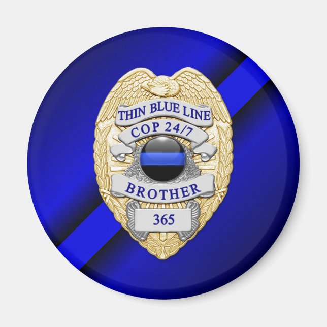 Thin Blue Line Magnet (Front)
