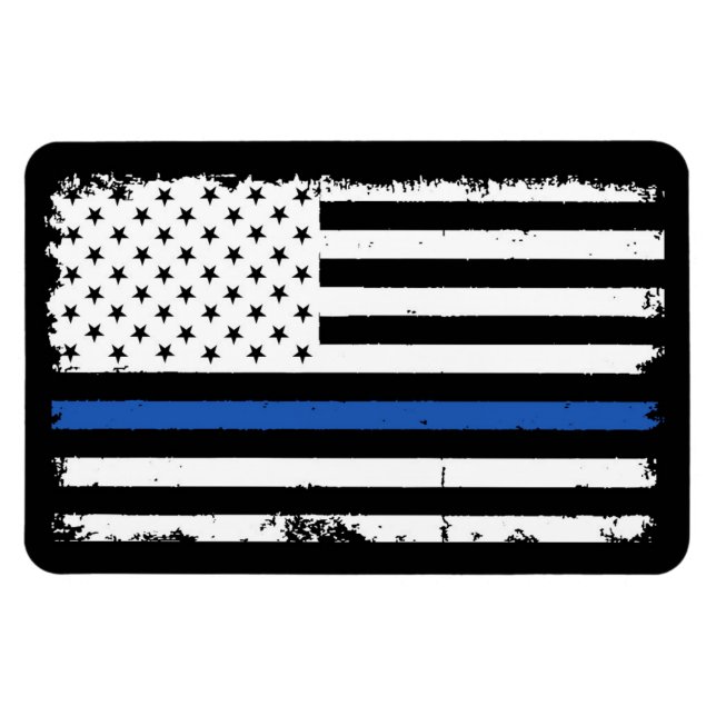Thin Blue Line Magnet for Cars & Trucks (Horizontal)