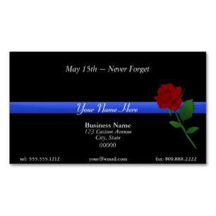 Thin Blue Line Magnetic Business Card