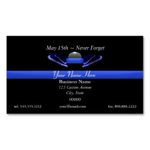 Thin Blue Line Magnetic Business Card