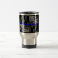 THIN BLUE LINE MARYLAND STATE FLAG COFFEE MUG