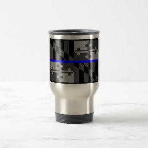 THIN BLUE LINE MARYLAND STATE FLAG COFFEE MUG
