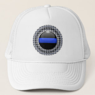 Thin Blue Line Medallion Trucker Hat