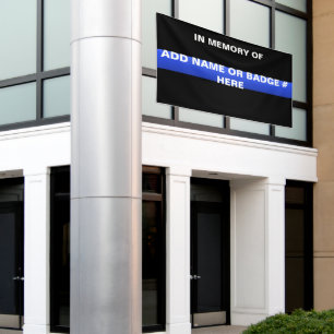 Thin Blue Line Memorial Banner