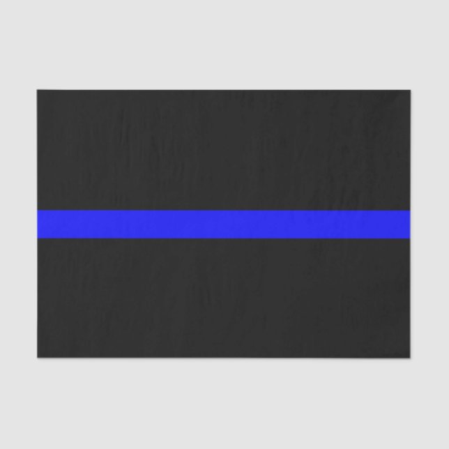 Thin Blue Line Memorial Symbol on Tissue Paper (Front)