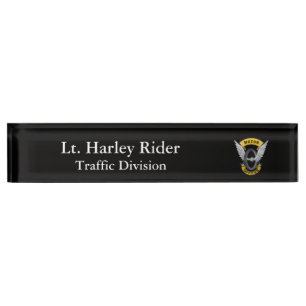 Thin Blue Line - Motor Officer Nameplate