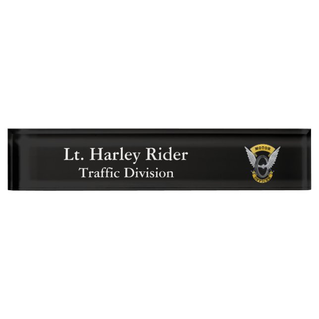Thin Blue Line - Motor Officer Nameplate (Front)