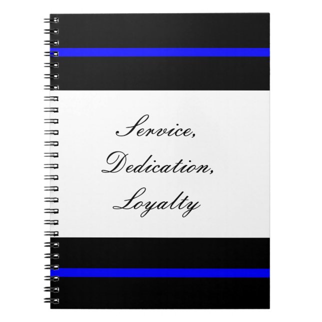 Thin blue line notebook (Front)