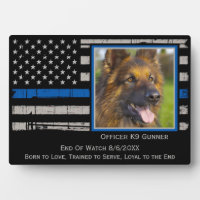 Thin Blue Line Officer K9 Police Dog