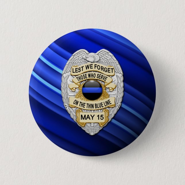Thin Blue Line - Officers Memorial Badge (Front)