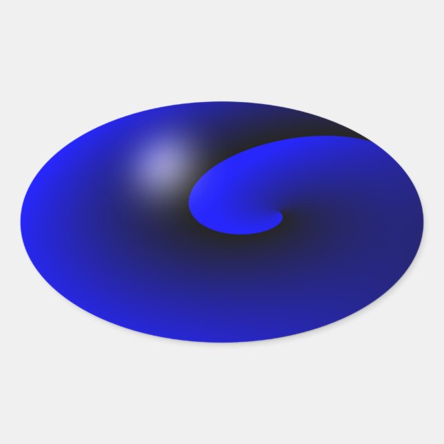 Thin Blue Line One-of-a-Kind Oval Sticker (Front)