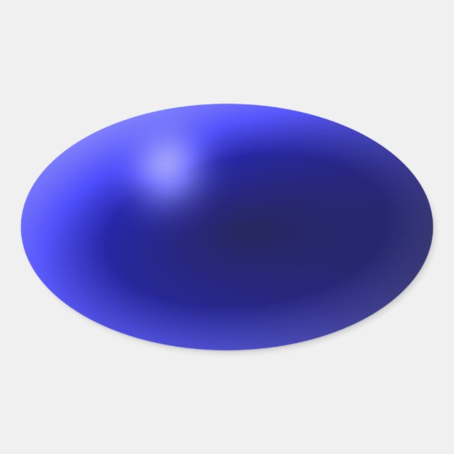 Thin Blue Line One-of-a-Kind Oval Sticker (Front)