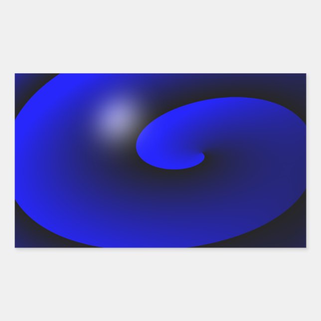 Thin Blue Line One-of-a-Kind Rectangular Sticker (Front)