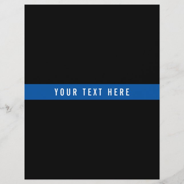 Thin Blue Line Organiser Pages for 3 Ring Binder (Front)