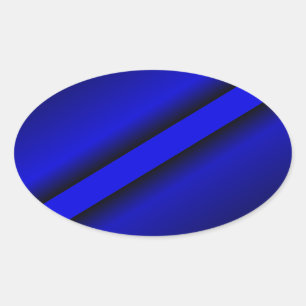 Thin Blue Line Oval Sticker