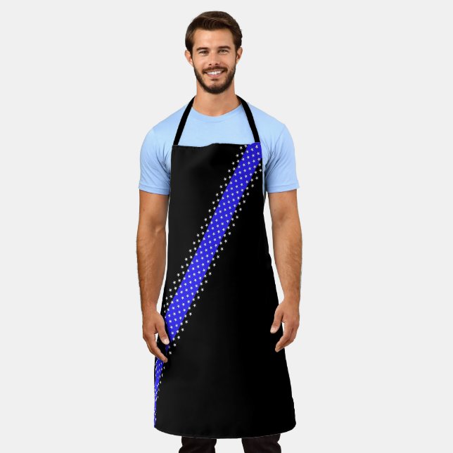 Thin Blue Line Pagent Stars Long Apron (Worn)