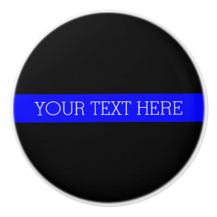 Thin Blue Line - Personalised Custom Ceramic Knob