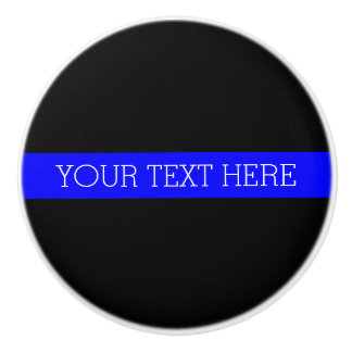 Thin Blue Line - Personalised Custom Ceramic Knob