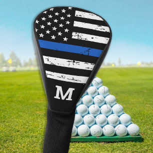 Thin Blue Line Personalised Monogram Police Golf Head Cover
