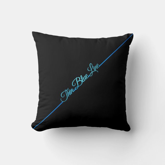 Thin Blue Line Pillow (Front)