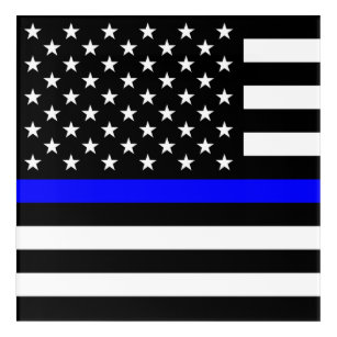Thin Blue Line Police American Flag Acrylic Print