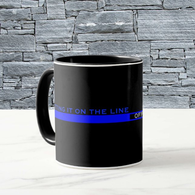 Thin Blue Line Police Appreciation with Name Mug (Creator Uploaded)