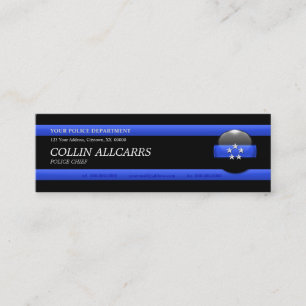 Thin Blue Line Police Chief Custom Business Card