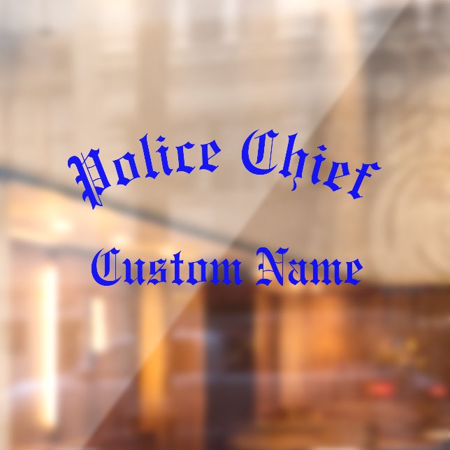 Thin Blue Line Police Chief Window Cling (Sheet 2)