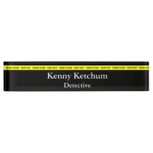 Thin Blue Line - Police Crime Scene Tape Nameplate
