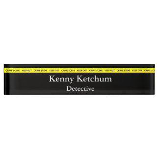Thin Blue Line - Police Crime Scene Tape Nameplate