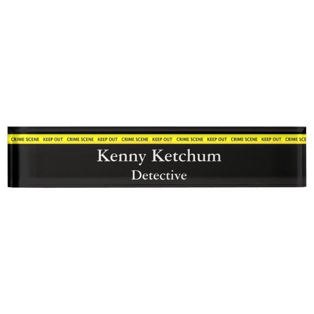 Thin Blue Line - Police Crime Scene Tape Nameplate (Front)