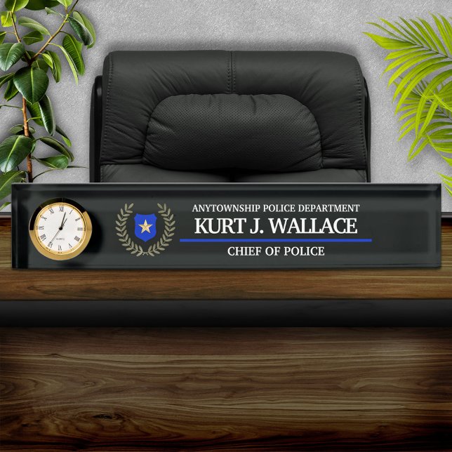 Thin Blue Line Police Department Logo Nameplate (Creator Uploaded)