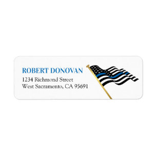 Thin Blue Line Police Flag