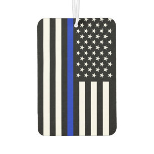 Thin Blue Line Police Flag Car Air Freshener