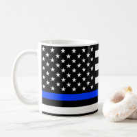 Thin Blue Line Police Flag