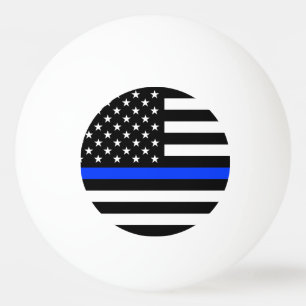 Thin Blue Line Police Flag Ping Pong Ball