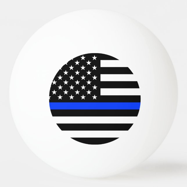 Thin Blue Line Police Flag Ping Pong Ball (Front)
