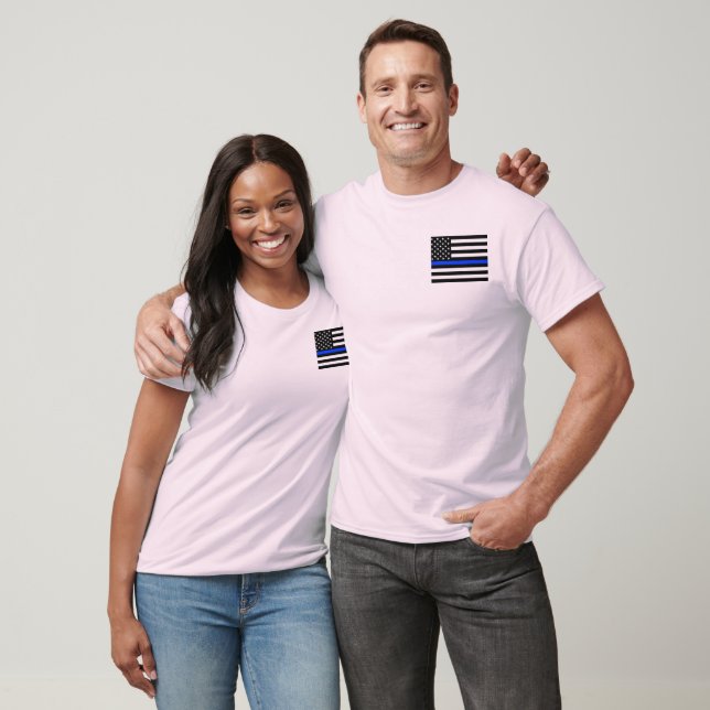 Thin Blue Line Police Flag T-Shirt (Unisex)