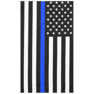 Thin Blue Line Police Flag Tablecloth