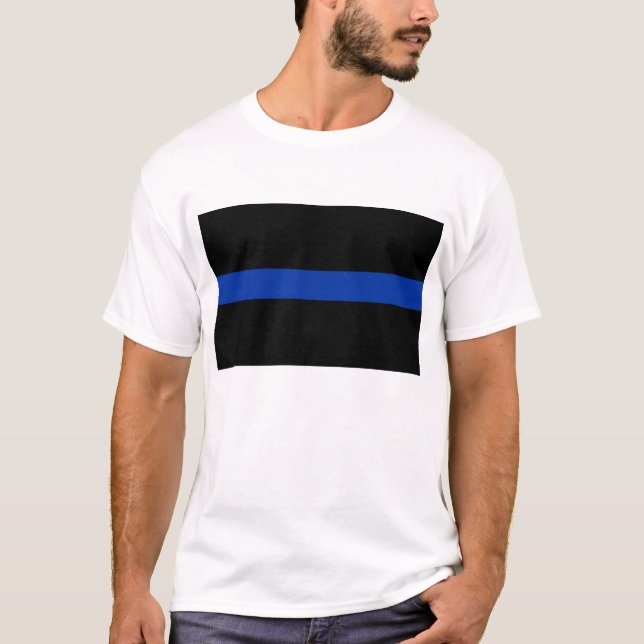 thin blue line police law T-Shirt (Front)