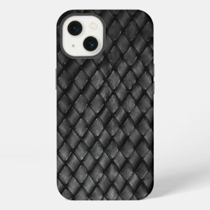 Thin Blue Line - Police Leather Basket Weave iPhone 13 Case