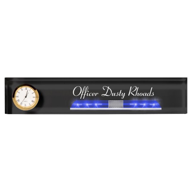 Thin Blue Line - Police Light Bar Nameplate (Front)