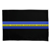 Thin Blue Line Police Line Crime Scene Tape Pillow