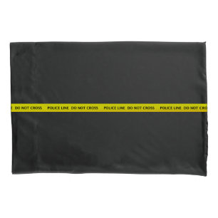 Thin Blue Line Police Line Crime Scene Tape Pillow Pillowcase