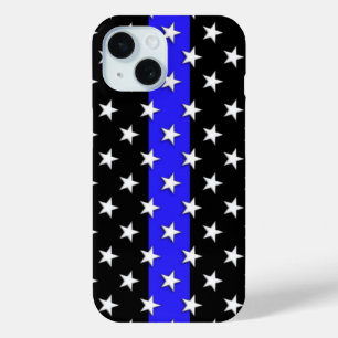 Thin Blue Line Police Lot of Stars iPhone 15 Case